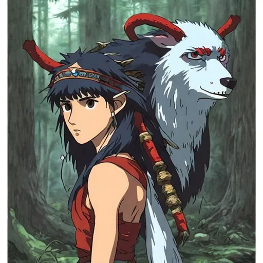 Prompt: princess mononoke