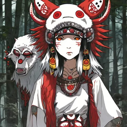 Prompt:  mononoke hime female 