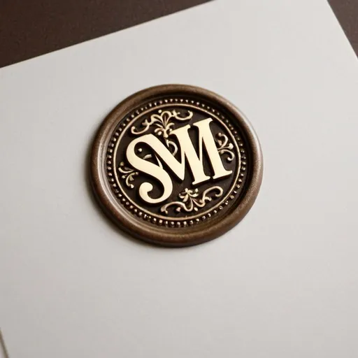 Prompt: Make a super fancy letter seal with the letters S and M
