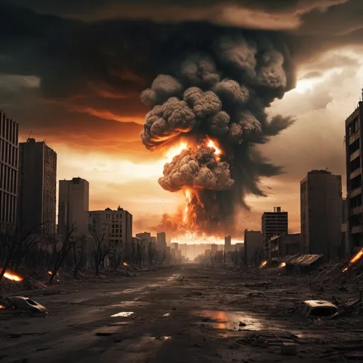 Prompt: A-bomb hiroshima 2050 end of the world