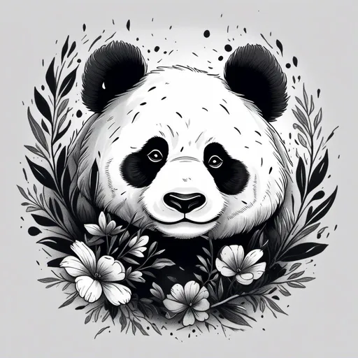 Prompt: <mymodel>Detailed illustration of a majestic panda paw print in a minimalist style, black and white color tones, intricate linework, soft and elegant design, high-key lighting, professional, minimalistic, logo design, clean lines, minimalist, black and white, elegant, high-key lighting