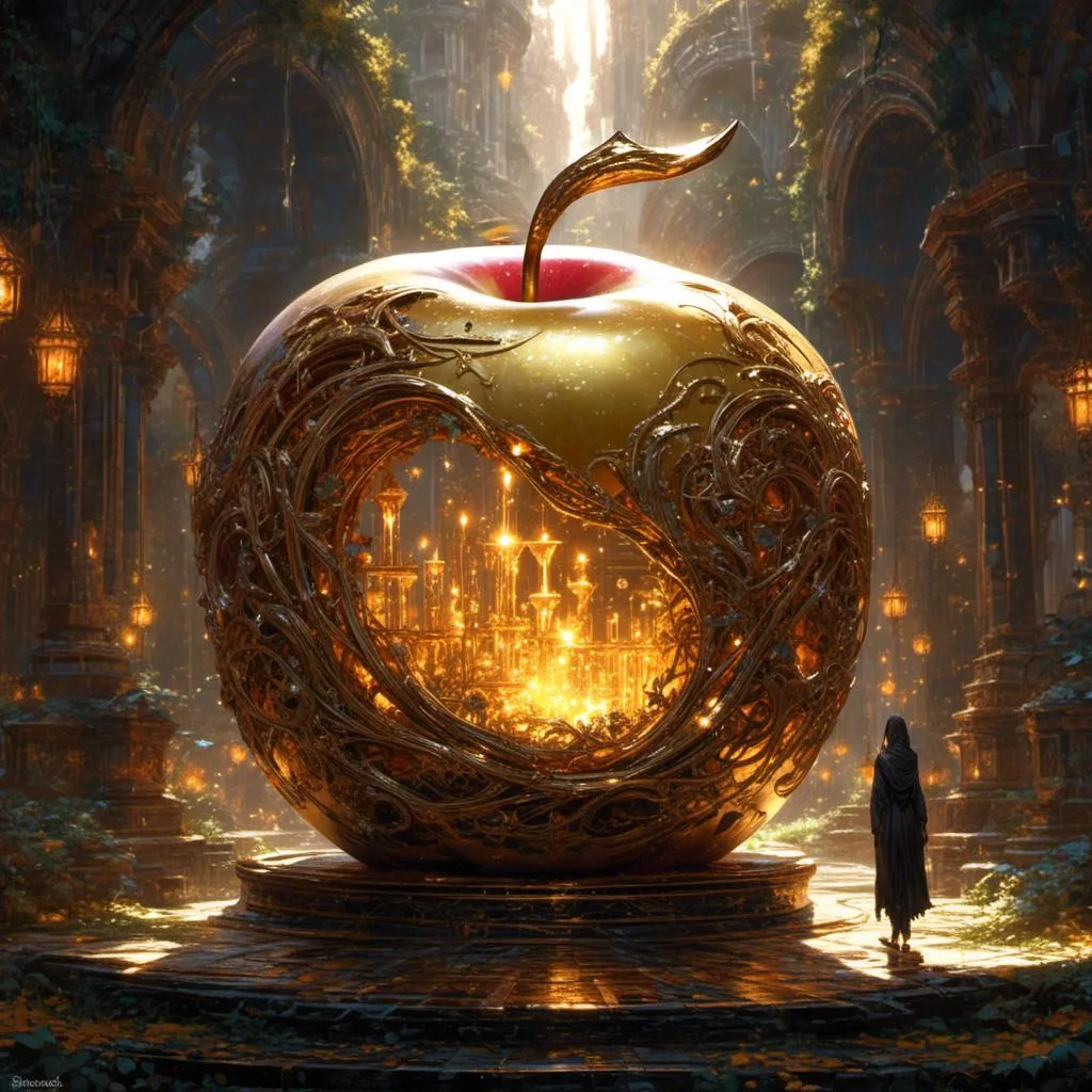 Prompt: <mymodel> golden apple