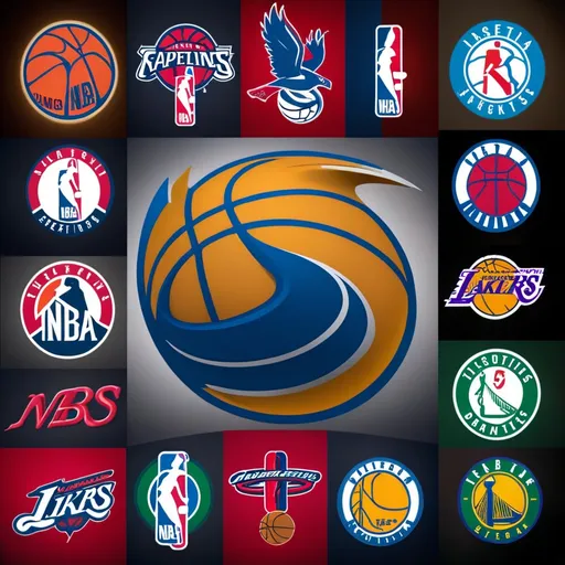 Prompt: NBA team logos, vs 