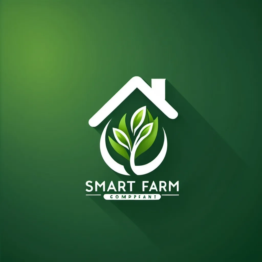 Prompt: the logo of Smart Farm Company in a modern way, let the logo have the letter green house in it