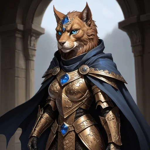 Prompt: (masterpiece),griffin (best quality:1.2), (intricate detail), dynamic angle, looking at viewer, (1female), ((solo)), (((full body))), (slender), (((tabaxi))), (((black and brown fur))), ((blue pupils)), (((light armor))), black armor, ((cloak)), mysterious, ((ominous expression)) griffin
