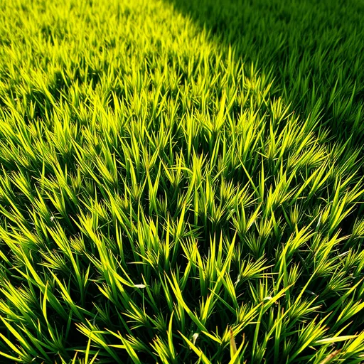 Prompt: ibrant green grass pasture,  warm sunlight illuminating the grass, soft shadows for depth, clean and professional layout, minimalistic elegance,