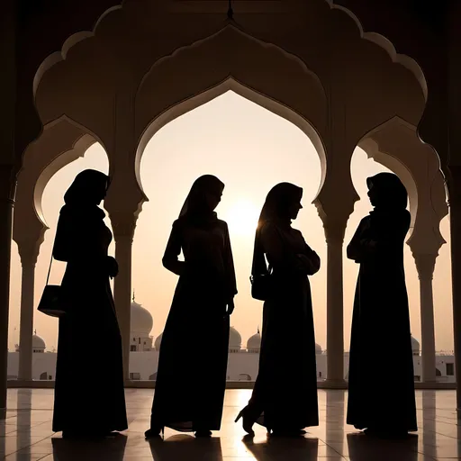 Prompt: Muslim women silhouette 
