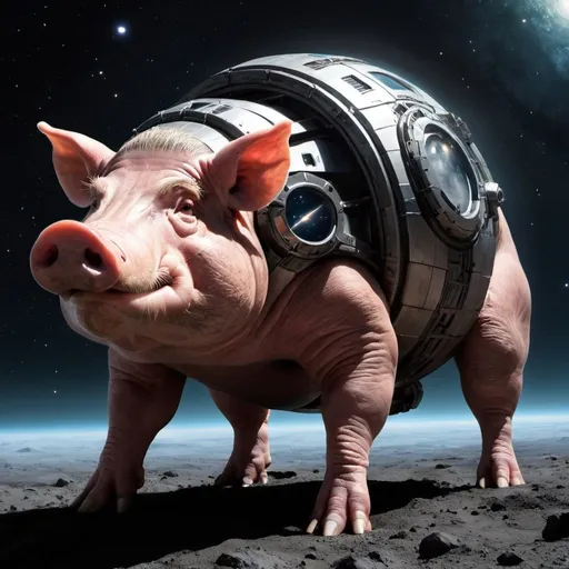 Prompt: interstellar colossal hog
