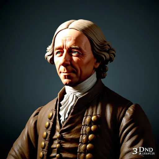 Prompt: hyper-realistic Bernard Euler rendered as a 3D character, color, dnd, dark background