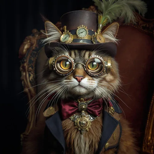 Prompt: steampunk cat
