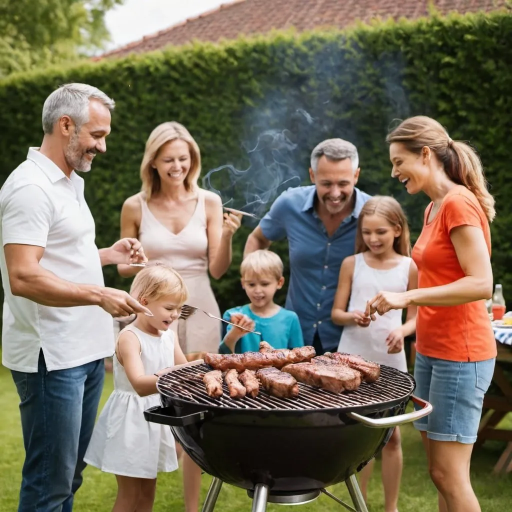 Prompt: family barbecue