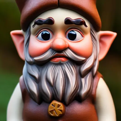 Prompt: Gnome with brown hair and brown eyes

