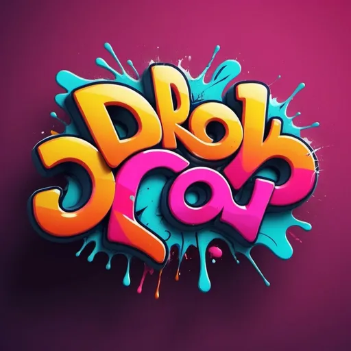 Prompt: Funky logo for DaRooh, graffiti-style, vibrant colors, bold typography, urban street art, 3D rendering, high quality, urban, vibrant, graffiti, bold typography, funky design, street art, 3D rendering