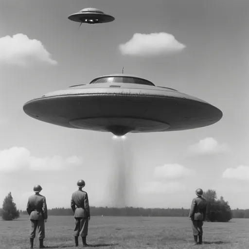 Prompt: UFO during wwii