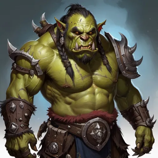 Prompt: Concept art man orc fantasy world of Warcraft 