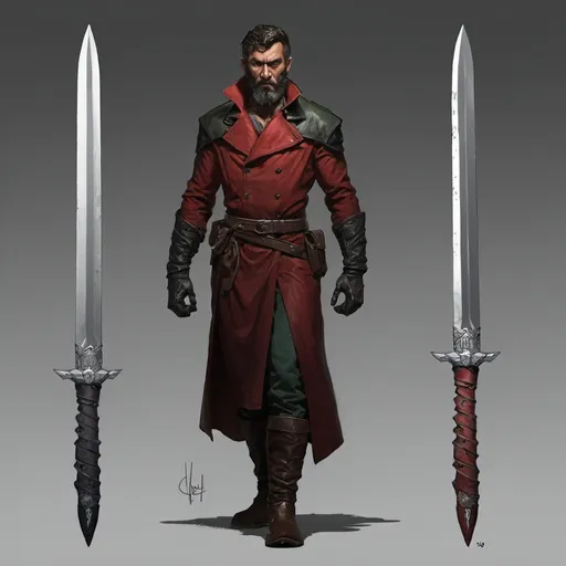 Prompt: Rogue man dagger concept art 