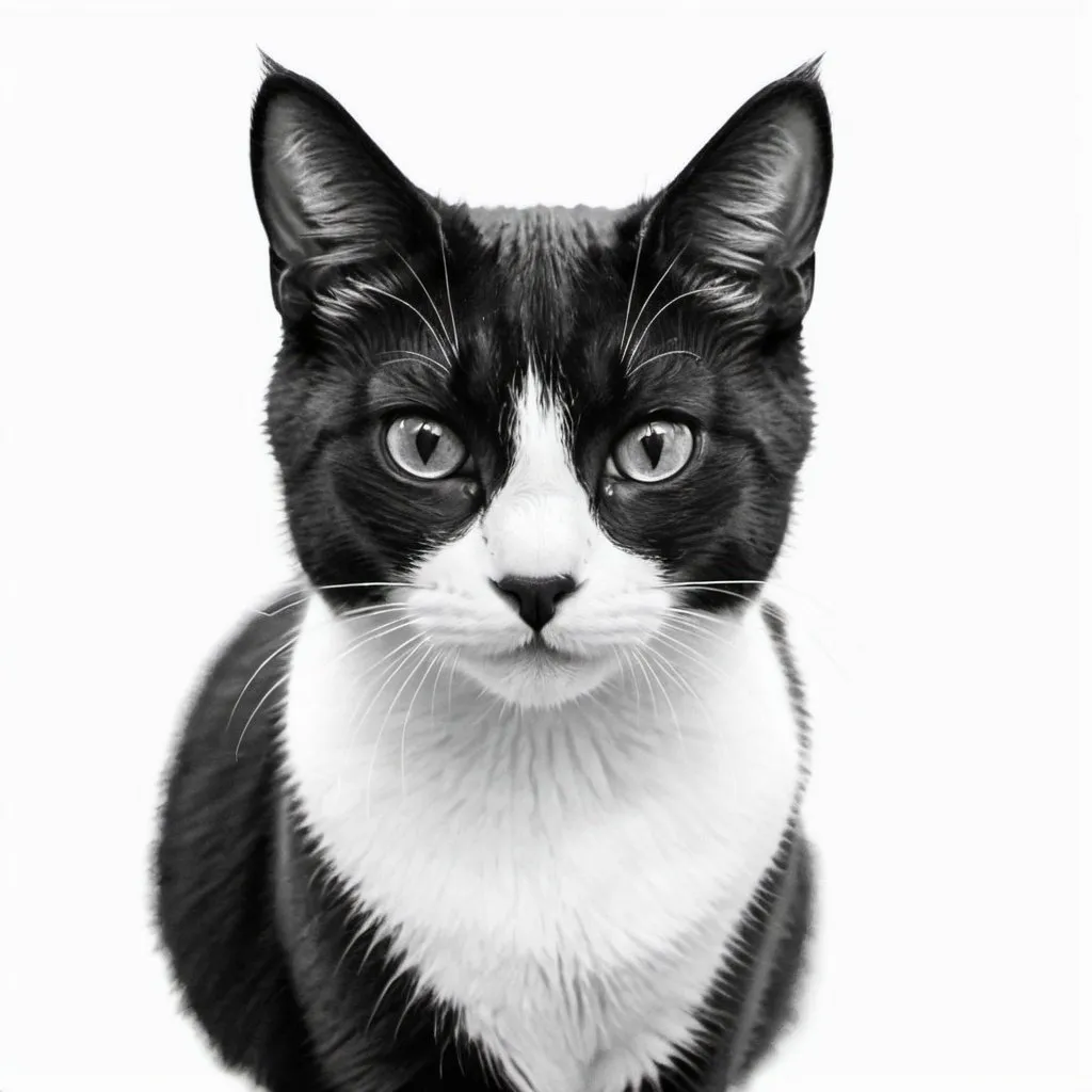 Prompt: cat, modern, black, amazing, cute, white background, pencil texture,