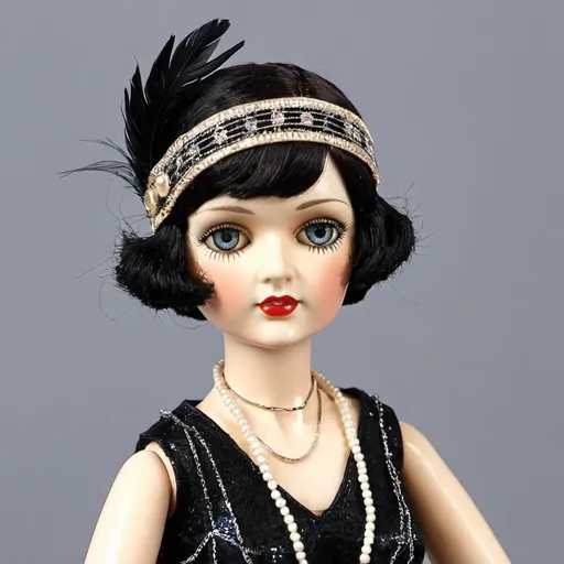 Prompt: Flapper doll