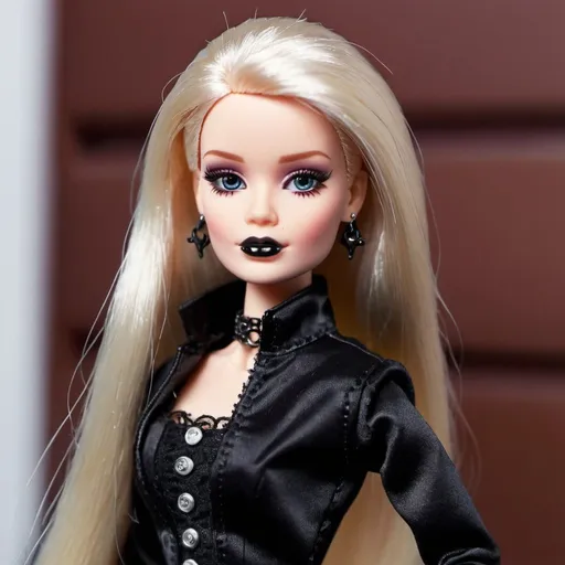Prompt: A Barbie doll that is goth.