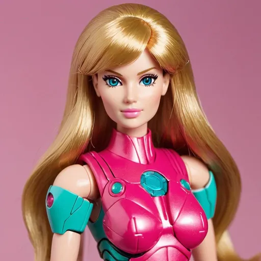 Prompt: Samus Aran as a Barbie doll