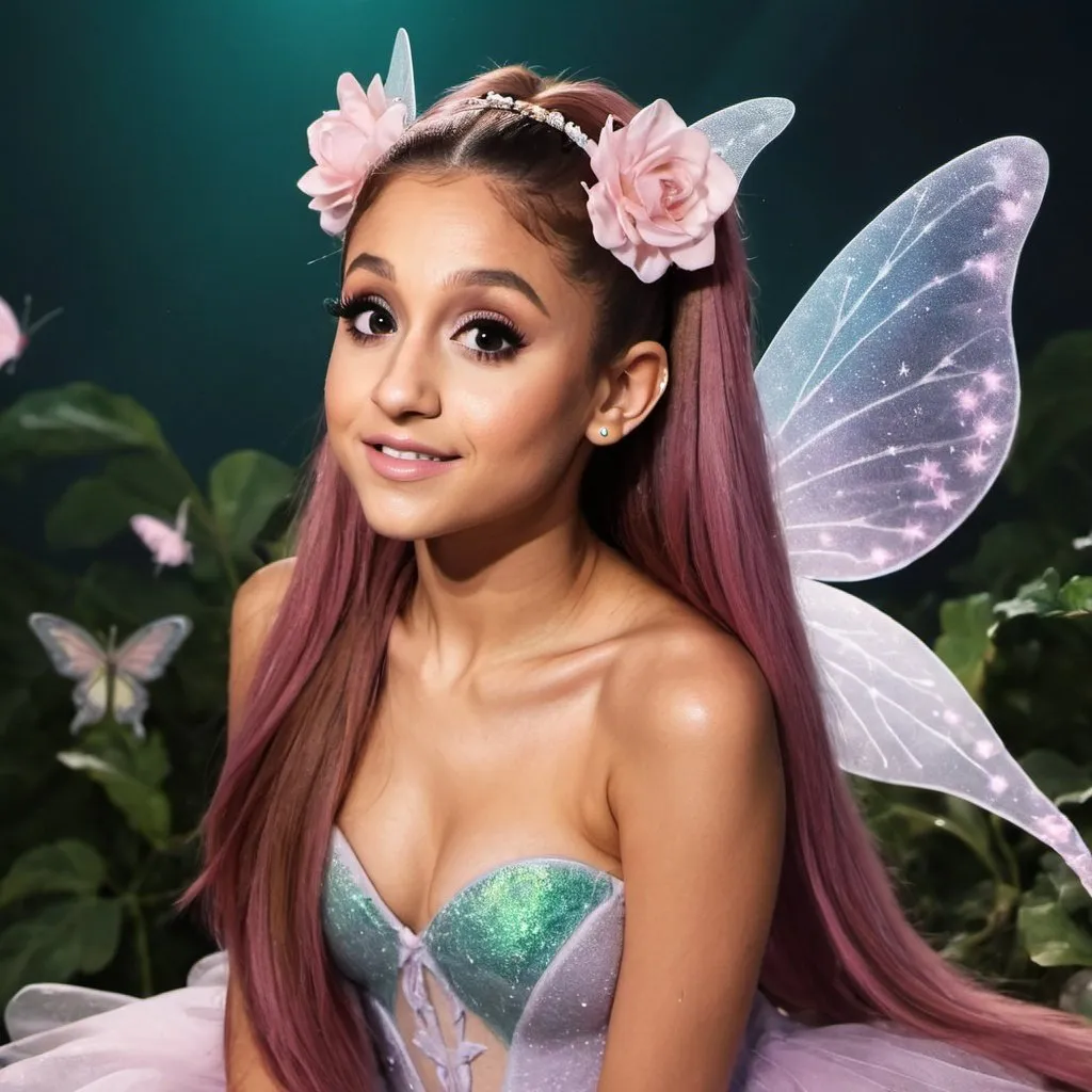 Prompt: Ariana Grande as a fairy 