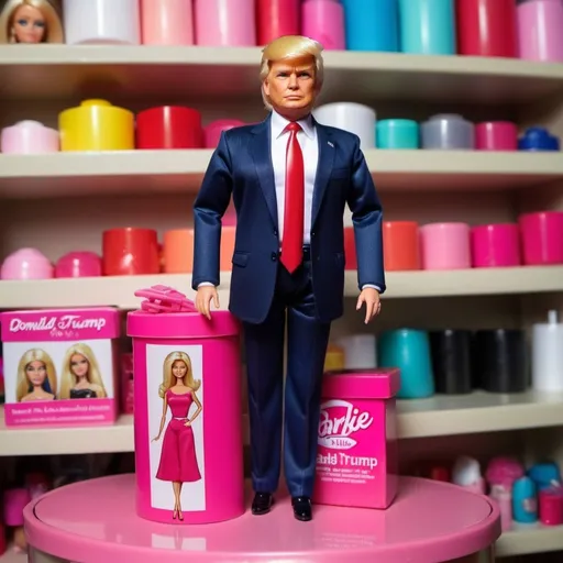 Prompt: Donald Trump as a Barbie doll.