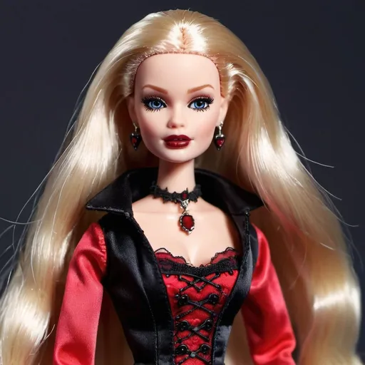 Prompt: A vampire Barbie doll