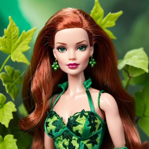 Prompt: Poison Ivy Barbie doll