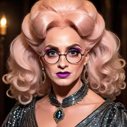Prompt: Harry Potter as a drag queen 