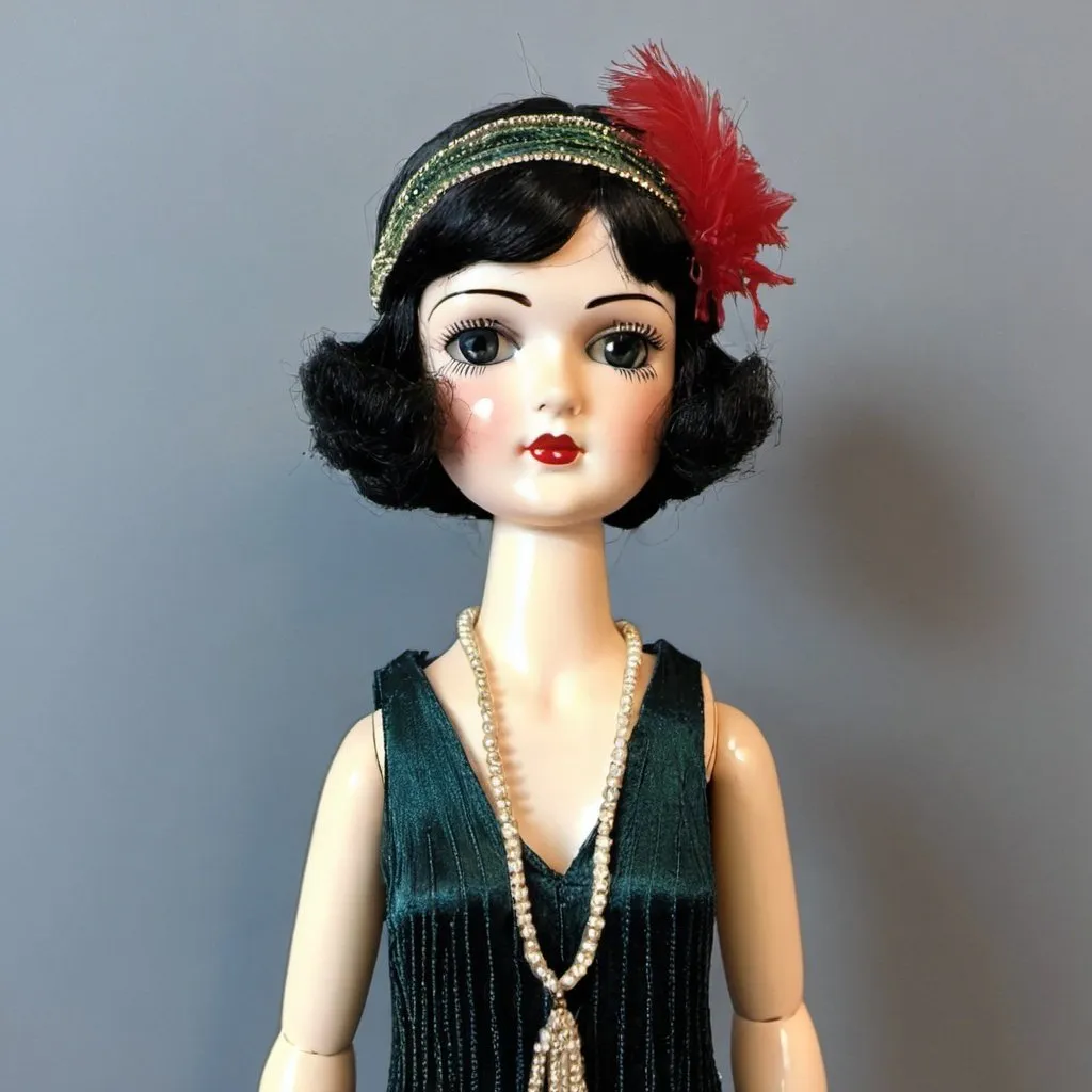 Prompt: Flapper doll