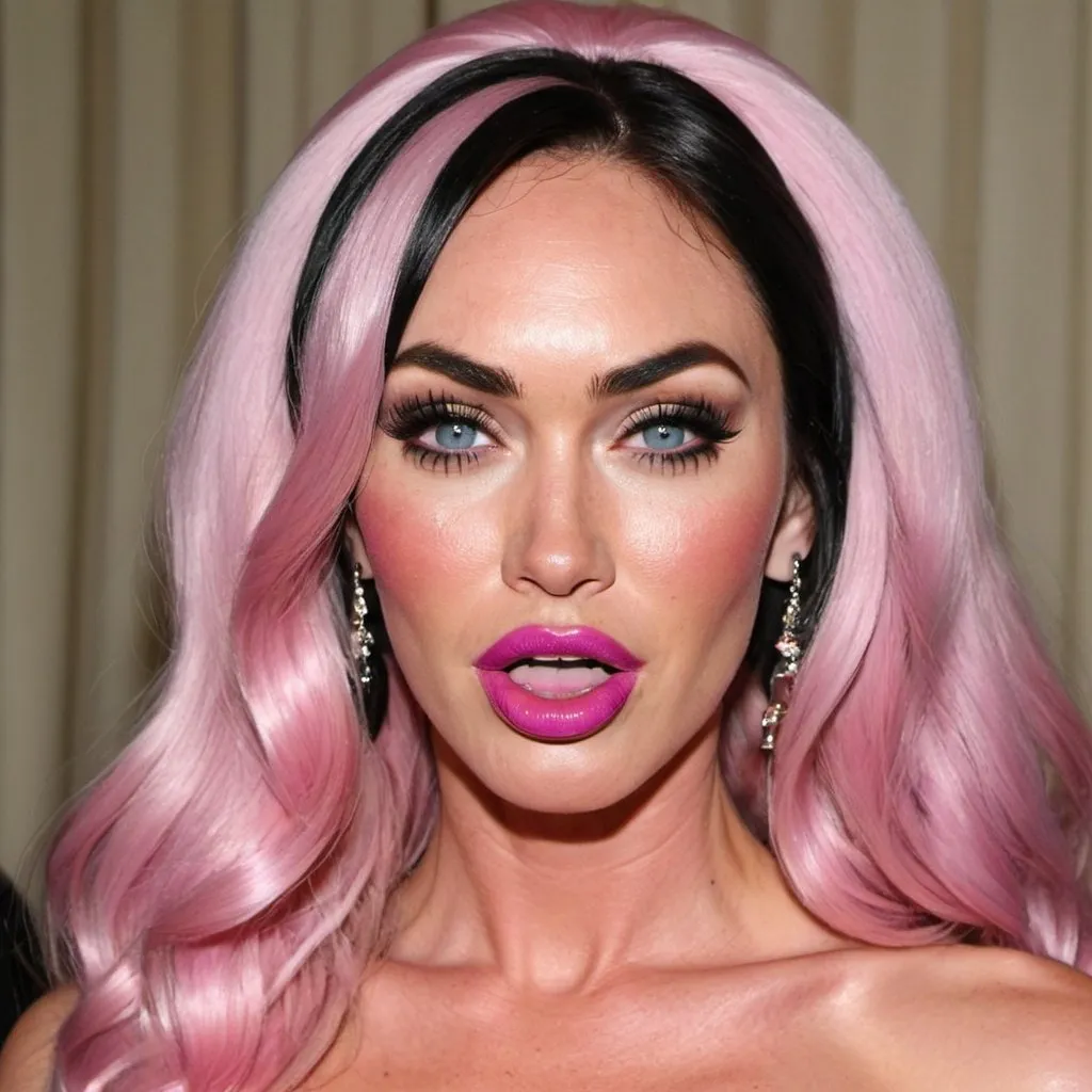 Prompt: Megan Fox as a drag queen