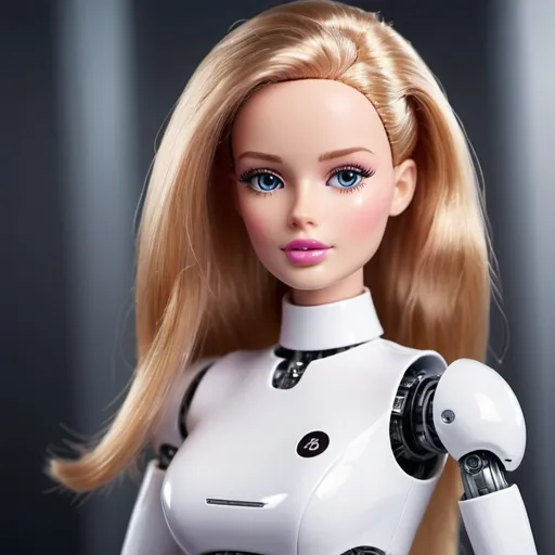 Prompt: Robot Barbie doll