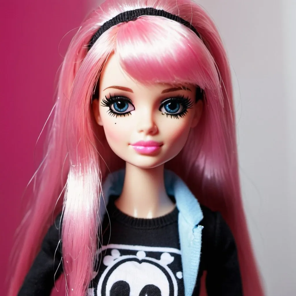 Prompt: Emo Barbie doll