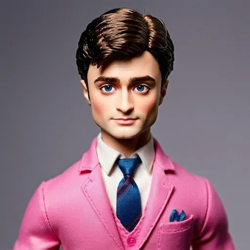 Prompt: Daniel Radcliffe as a Barbie doll