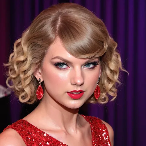 Prompt: Taylor Swift as a drag queen 