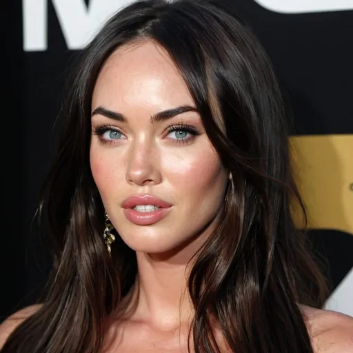 Prompt: Megan Fox with really long hair