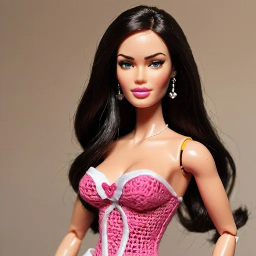 Prompt: Megan Fox as a Barbie doll