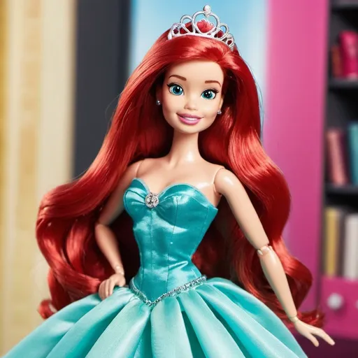 Prompt: Princess Ariel as a Barbie doll.
