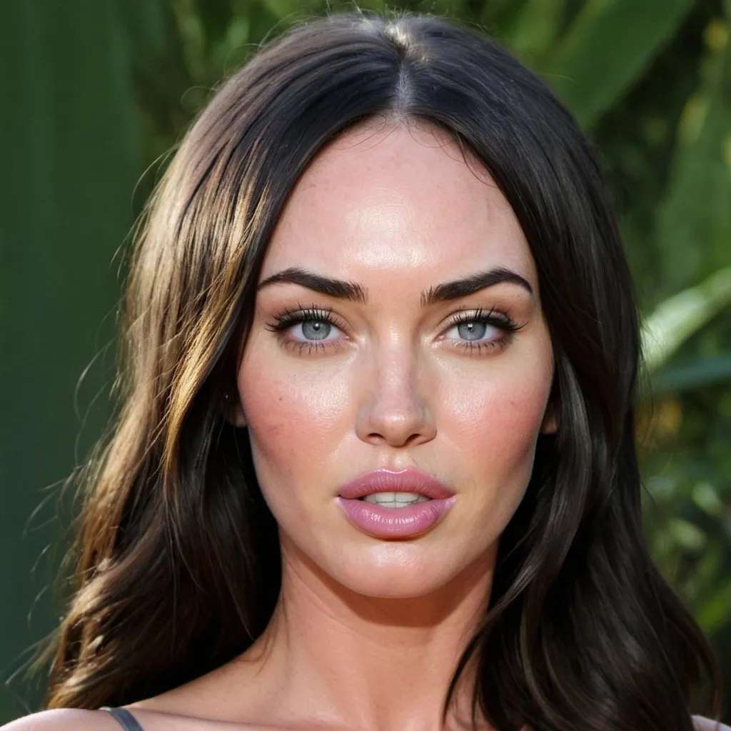 Prompt: Megan Fox turns into an alien creature 