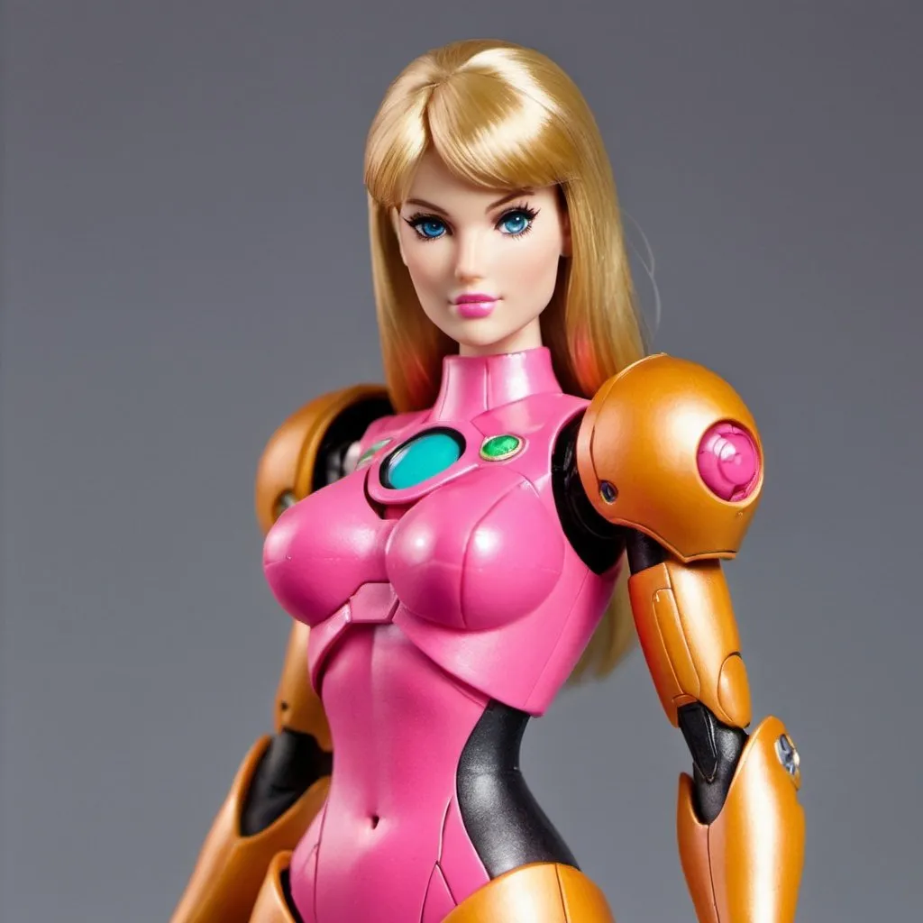 Prompt: Samus Aran as a Barbie doll