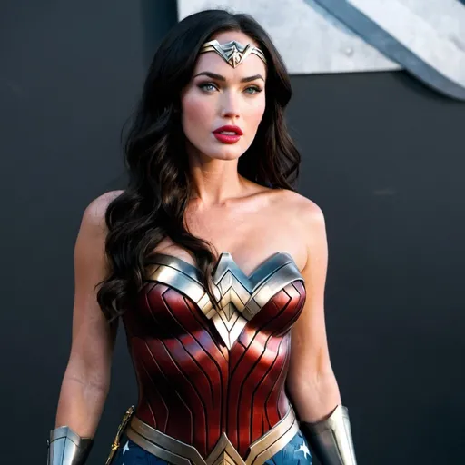 Prompt: Megan Fox as Wonder Woman

