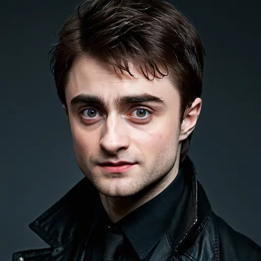 Prompt: Daniel Radcliffe as an edgy vampire