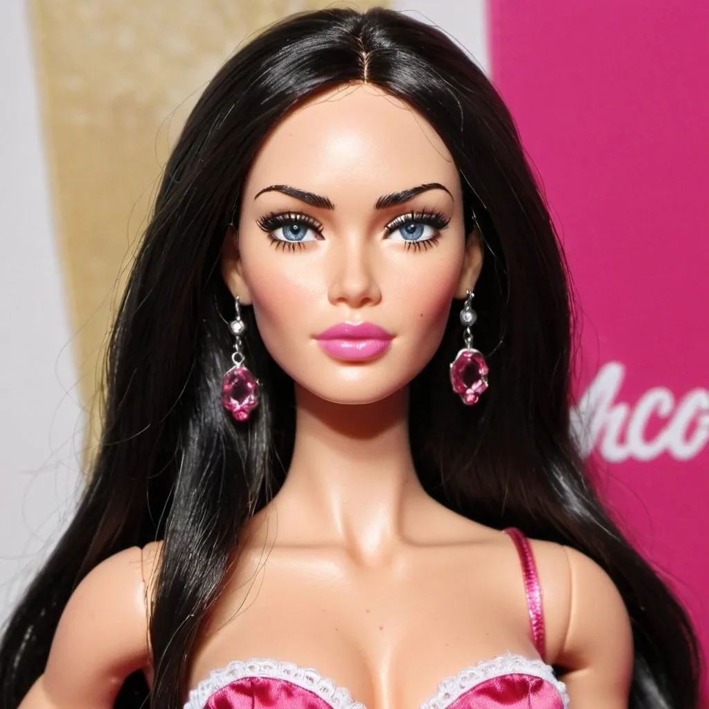 Megan Fox as a Barbie doll