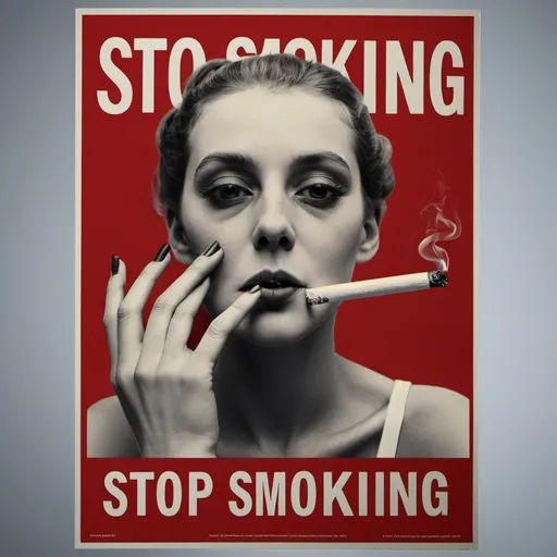 Prompt: A poster stop smoking 