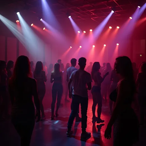 Prompt: Make this a dance club play more attention to the room