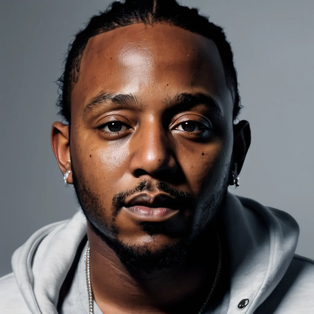 Prompt: make a realistic portrait natural lighting of Kendrick Lamar 