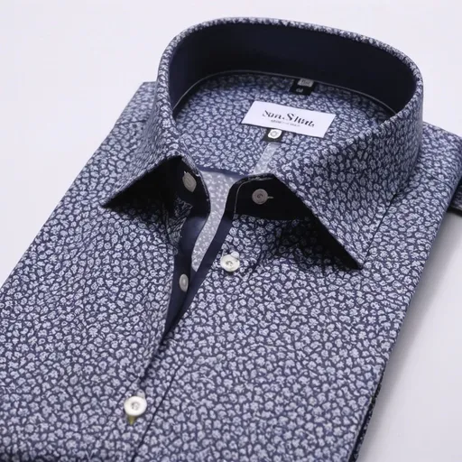 Prompt: Design new print for SS25 men formal shirt