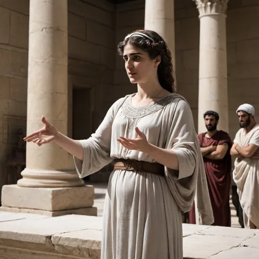 Prompt: Hypatia lecturing in Alexandria
