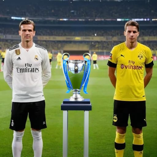 Prompt: Change to champions league trophy on the pedestal