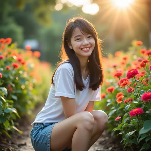 Prompt: (beautiful Singapore girl), (female TEACHER IN A school garden), woman with straight,  fair white complexion,  cute, innocent looking,     adidas shoe,
  soft lighting, warm tones, comfortable atmosphere, serene ambiance, focus on elegance and grace, high detail, ultra-detailed, cozy vibe, gentle colors,  classy composition, artistic and tasteful portrayal, alluring expression.